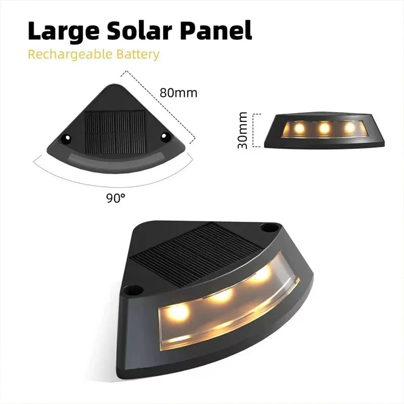 NEW Solar Step Lamp Outdoor Home Garden Staircase Patio Lights Steps Walkway Light Lamps outdoor LED Decorative