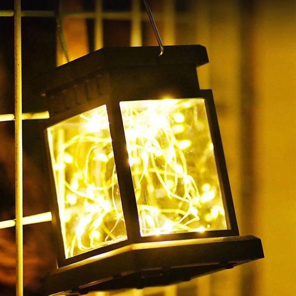 Waterproof Solar Hanging Lantern Luminous Atmosphere Simulated Candle Lanterns Hanging Night Lights Led Wind Lights