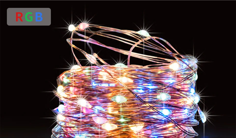 32M Solar String Fairy Lights Christmas Lights Outdoor Waterproof Garland Solar Power Lamp Christmas For Garden Decoration