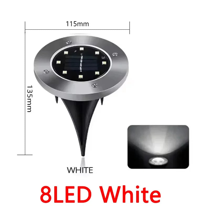 Solar Lights Outdoor Disk Underground Lamp Spotlight Buried Solar Light for Home Garden Lawn Yard Decoration