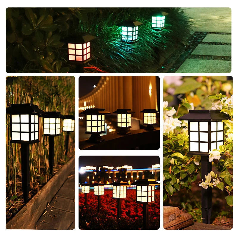 Solar Pathway Lawn Light Outdoor Decor Waterproof Porch Sunlight Solar Wall Lighting for Garden Yard Walkway Driveway Home Decor