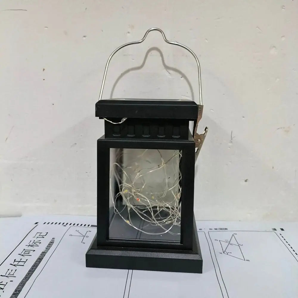 Waterproof Solar Hanging Lantern Luminous Atmosphere Simulated Candle Lanterns Hanging Night Lights Led Wind Lights