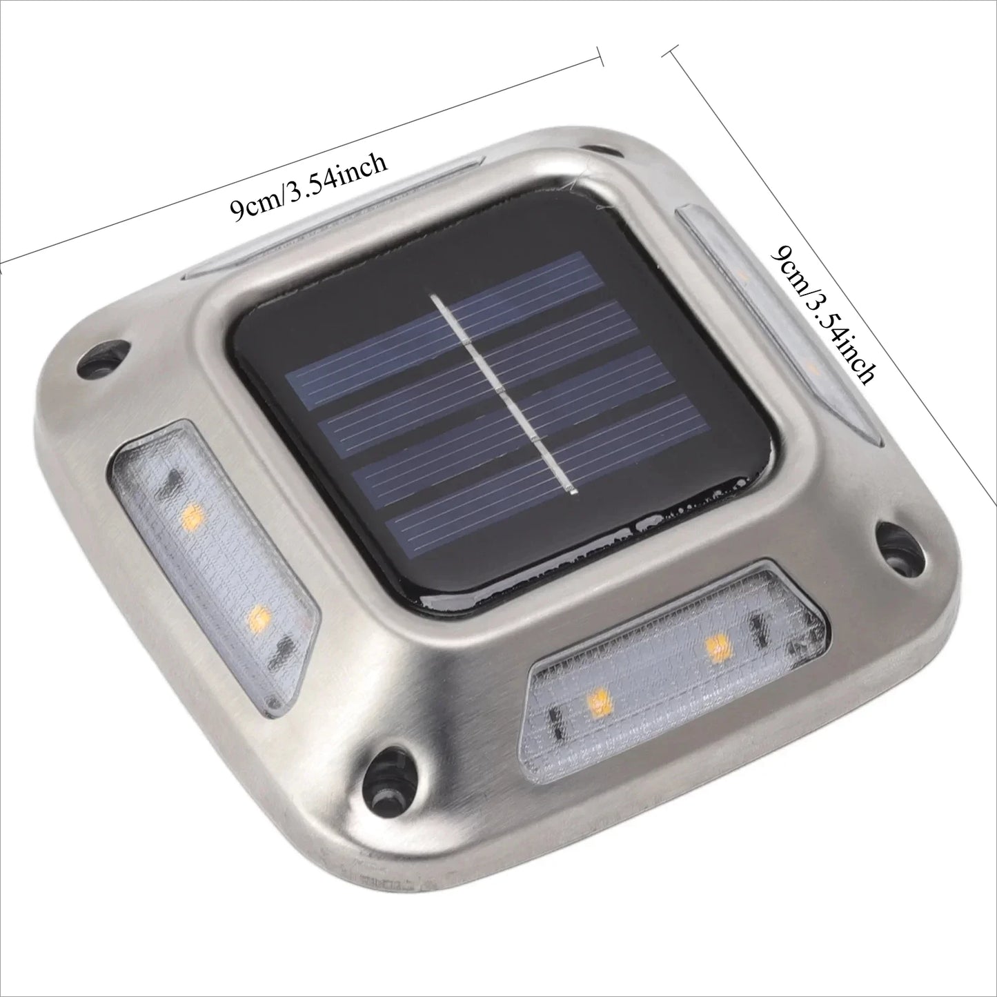 1PCS 8 LEDs Solar Ground Light Solar Light Waterproof Warm Light Solar Garden Lamp Outdoor Courtyards Driveway Marker Light