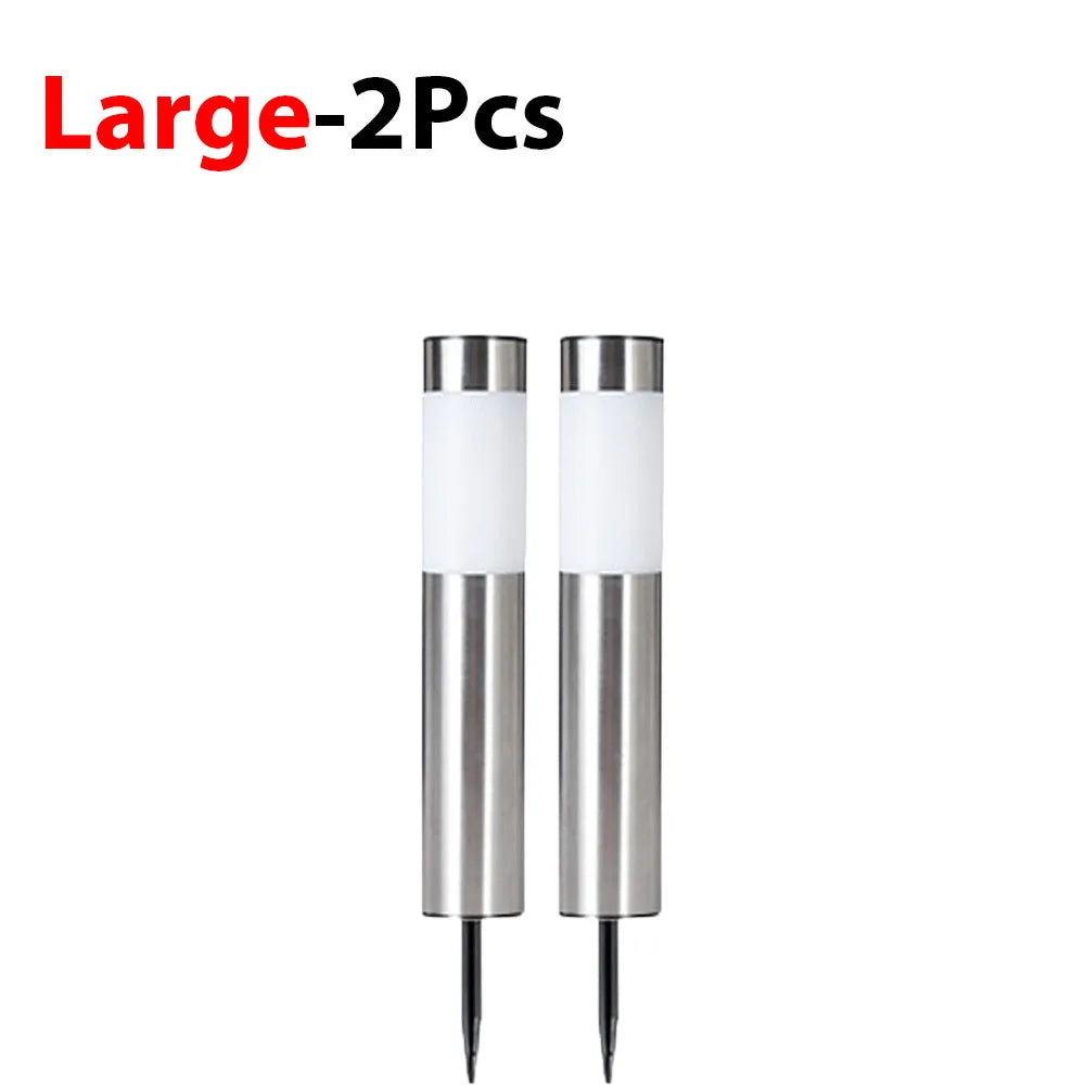 1/2/4/6/8 Pack Solar Garden Pathway Lights Outdoor Waterproof LED Lighting Ground Plug Bollard Light for Patio Garden Lawn Yard