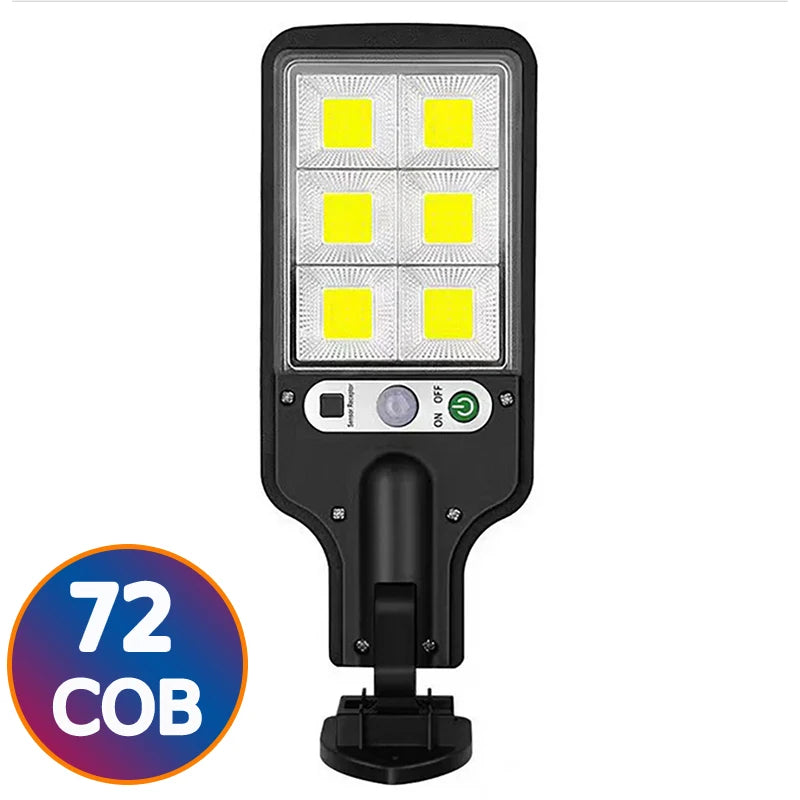 Solar Lights Outdoor 3 Modes 30COB 72COB Waterproof Street Lamp Motion Sensor Security Lighting for Garden Patio Path Yard