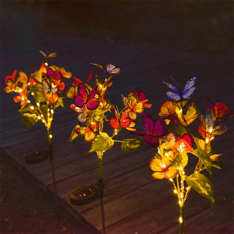 Solar Butterfly LED Fairy Lights - Perfect for Valentine's Day Easter Halloween Christmas Decoration Solar Outdoor Garden Lamp