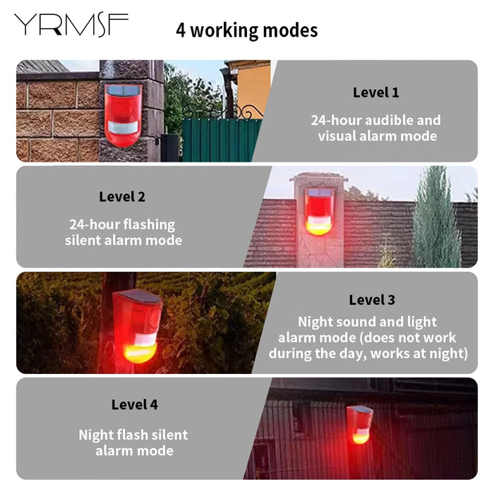 Car Alarm Solar Infrared Motion Sensor Alarm Automobile Immobilizer Security Accessories Home Systems Electronics Automobiles