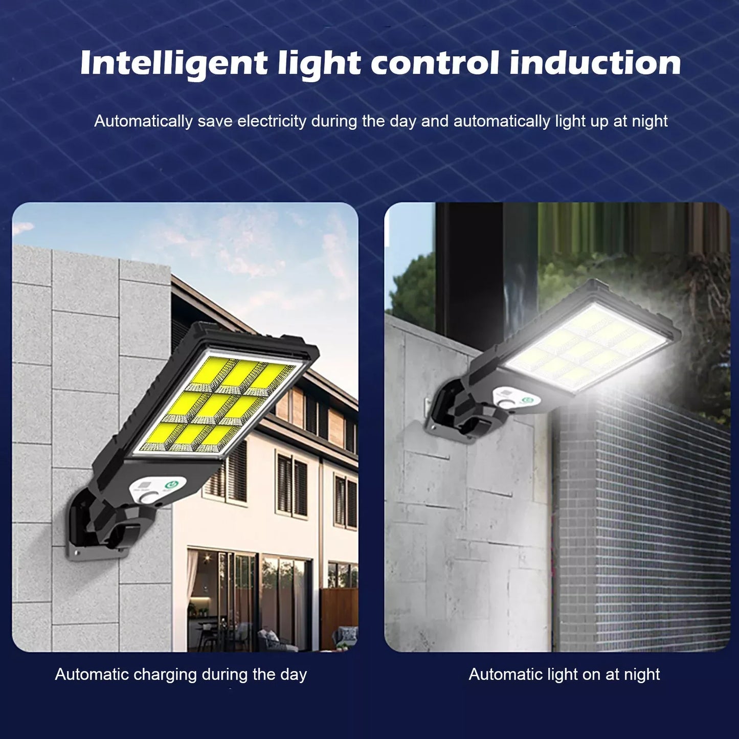 Solar Street Lights Outdoor Wireless Solar Security Wall Light Motion Sensor with 3 Lighting Modes for Porch Gutter Barn Garden