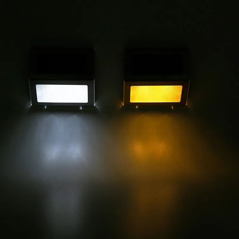 Solar Step Lights Solar Fence Lights Outdoor LED Stainless Steel Wall Lamps Deck Lights For Stair Fence Step Walkway Patio