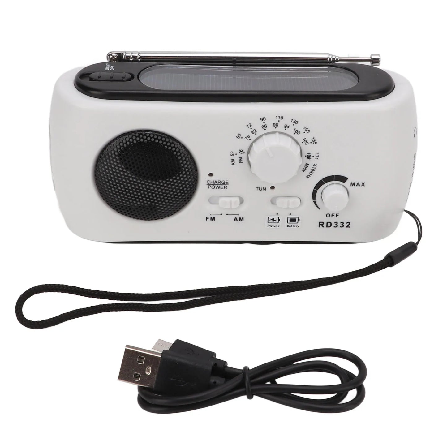 Solar Hand Crank AM/FM Radio with LED Flashlight Emergency Phone Solar Radio with Flashlight Hand Crank Solar Flashlight