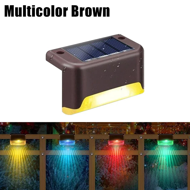 4/8/12 Pcs Solar Fence Lamp Outdoor LED Lighting Garden Fence Decoration Illumination for Courtyard Stairs or Exterior Wall