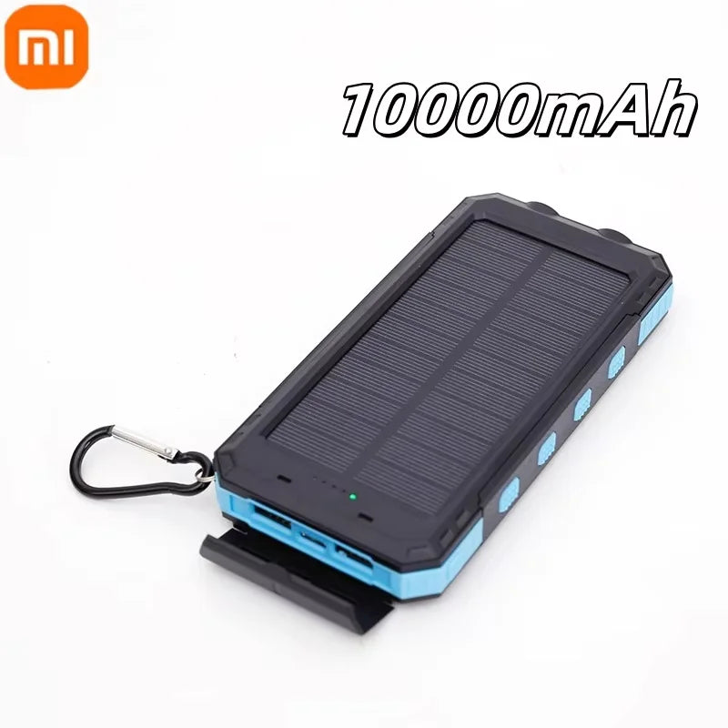 Xiaomi Solar Power Bank 50000mAh Portable Charging Poverbank External Battery Charger Strong Light LDE Light for iphone Huawei