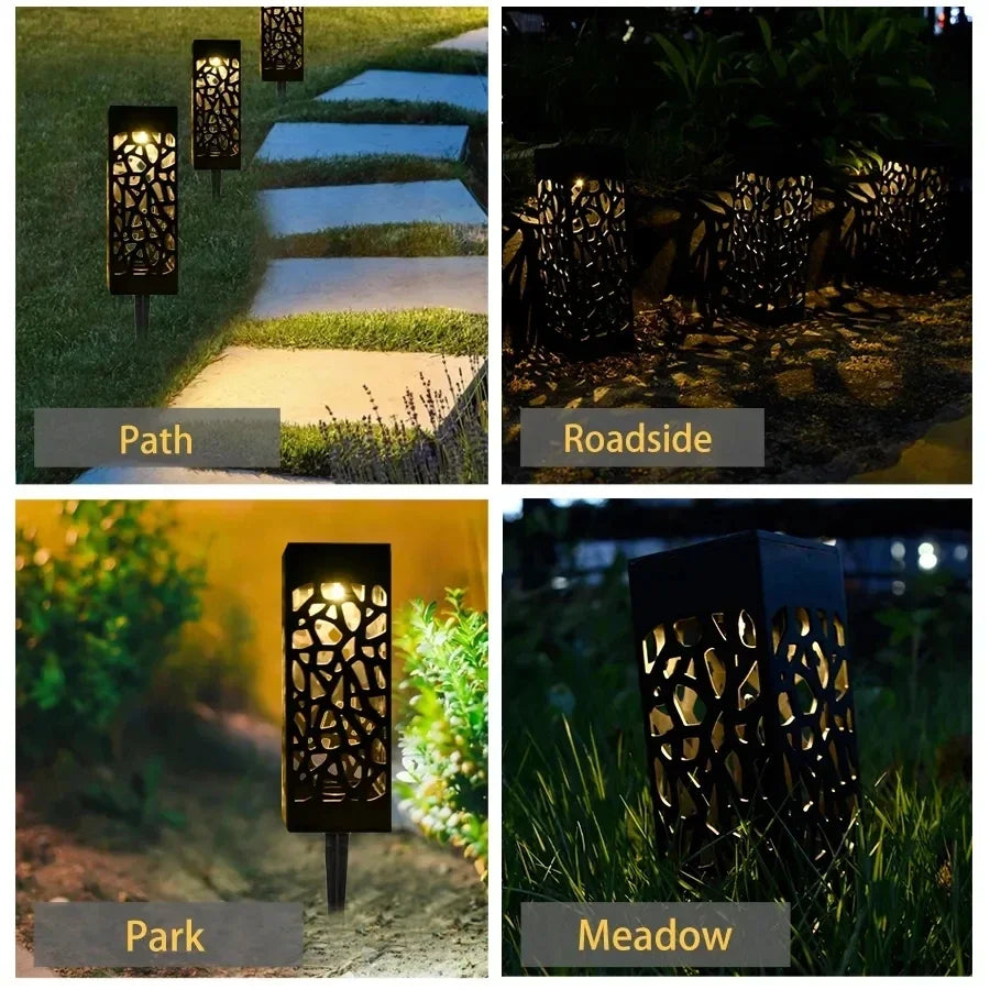 Outdoor Solar LED Solar Lawn Lights Waterproof Garden Decoration Lamp Yard Landscape Patio Pathway Retro Buried Path Light