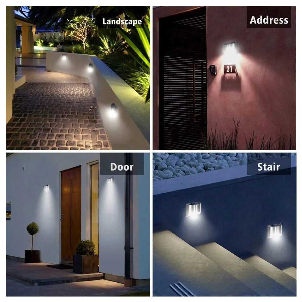 1 Pack Solar Fence Light Solar Garden Light Outdoor Solar Wall Light Solar Deck Light Waterproof For Garden Patio Yard Decor