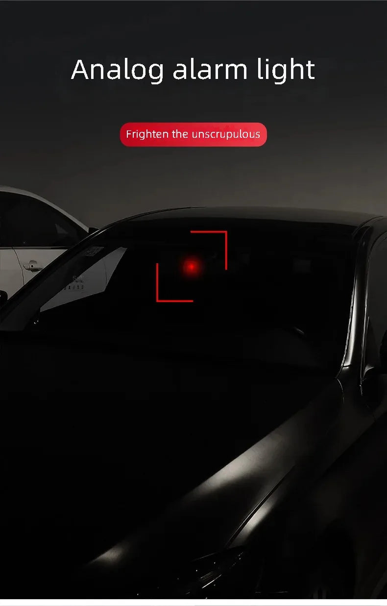 Solar Car Fake Security Light Powered Simulated Dummy Alarm Wireless Warning Anti Theft Caution Lamp LED Flashing Lamp New