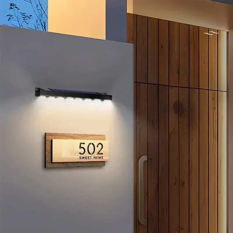 1/2/4Pack Solar Sign Posts Lights Outdoor Waterproof Solar LED Wall Lights for Garden Decor Outdoor Signs Posts House Number