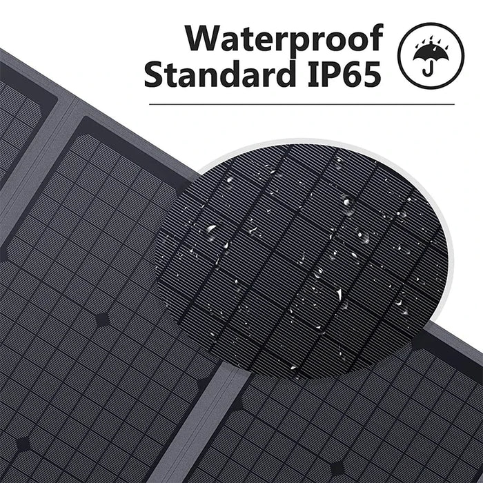 100W Portable Folding Solar Panel IP65 Waterproof Foldable Solar Panel Power Backup, Solar Charger for Power Station RV Camping