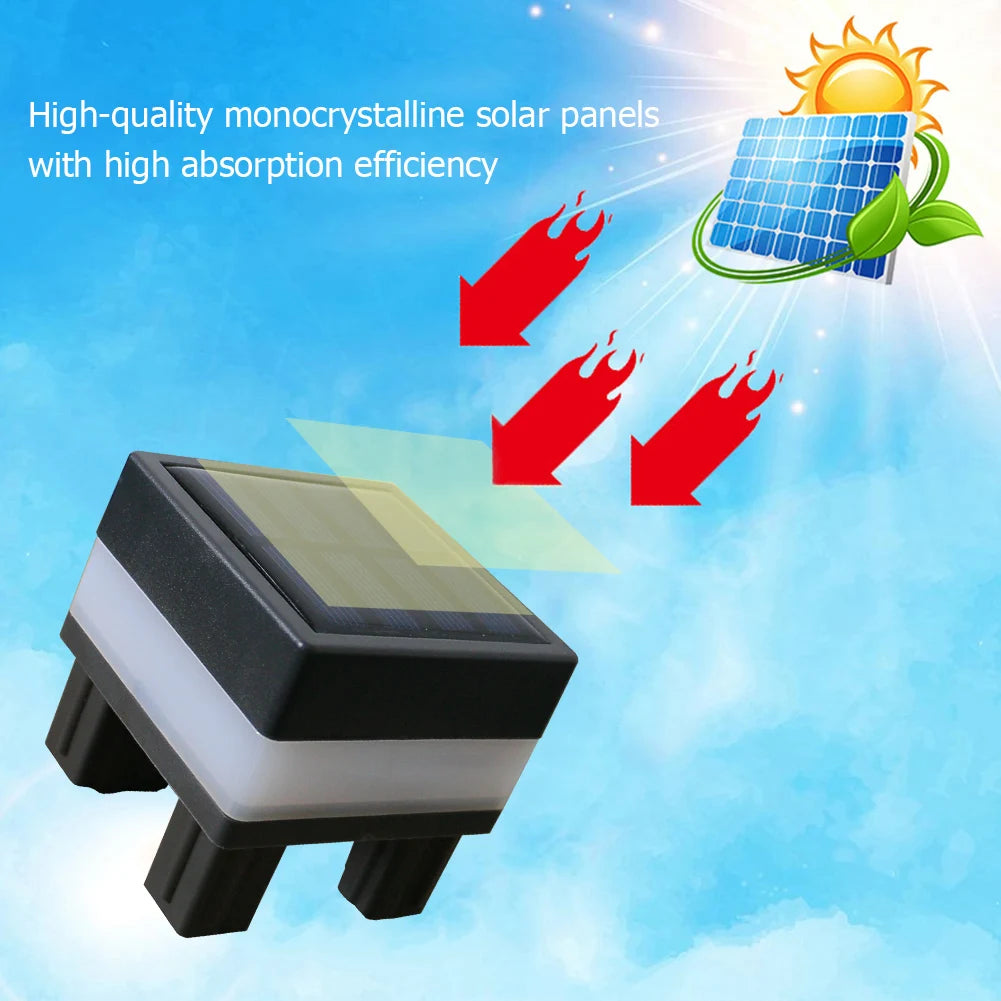 1-5Pcs Solar LED Fence Lamp Pillar Light Easy Installation Waterproof Outdoor Lamp GlowIing Path Yard Lights for Garden Decor