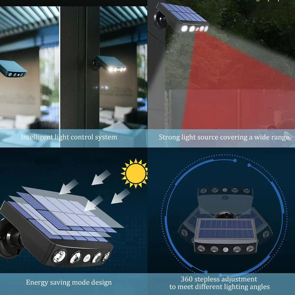 Outdoor Solar Lights Household Courtyard Lawn Garden Wall Light Lighting Human Body Induction Sensor Monitoring Street Lamp