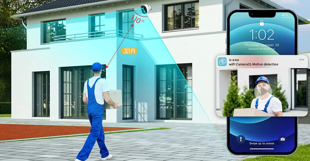 SANSCO 5MP Solar WIFI Surveillance Camera PIR Motion Detection 110° Wide Angle Outdoor Wireless Battery Security Protection CCTV