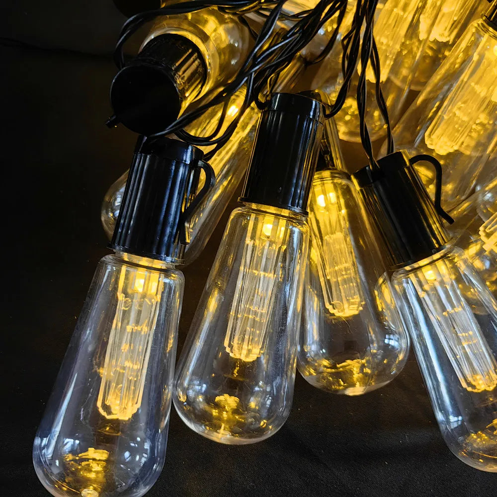 Solar Powered lamp Outdoor string lights Courtyard hanging lights LED bulbs garden porch courtyard balcony terrace lighting 733
