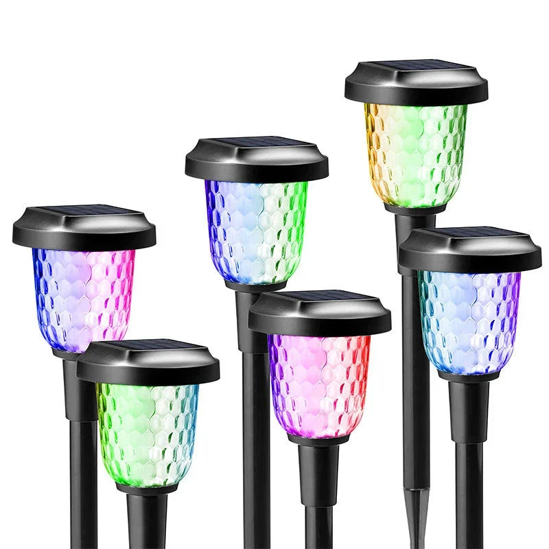 Solar Outdoor Lights New Garden Lamps Powered Waterproof Landscape Path for Yard Backyard Lawn Patio Decorative LED Lighting