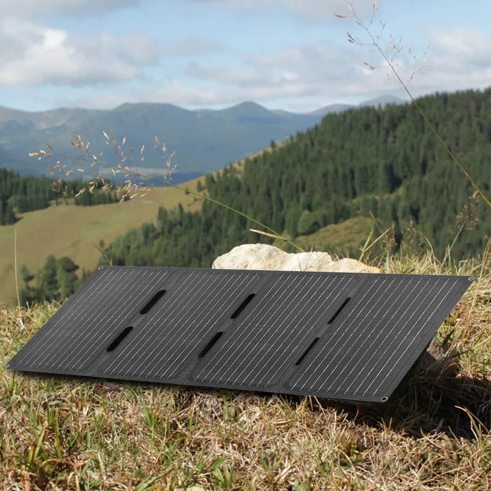 60W Folding Solar Panel with Type-c/USB/DC Ports Foldable Solar Charger IP65 Waterproof Portable Solar Panel Charger Solar Cell