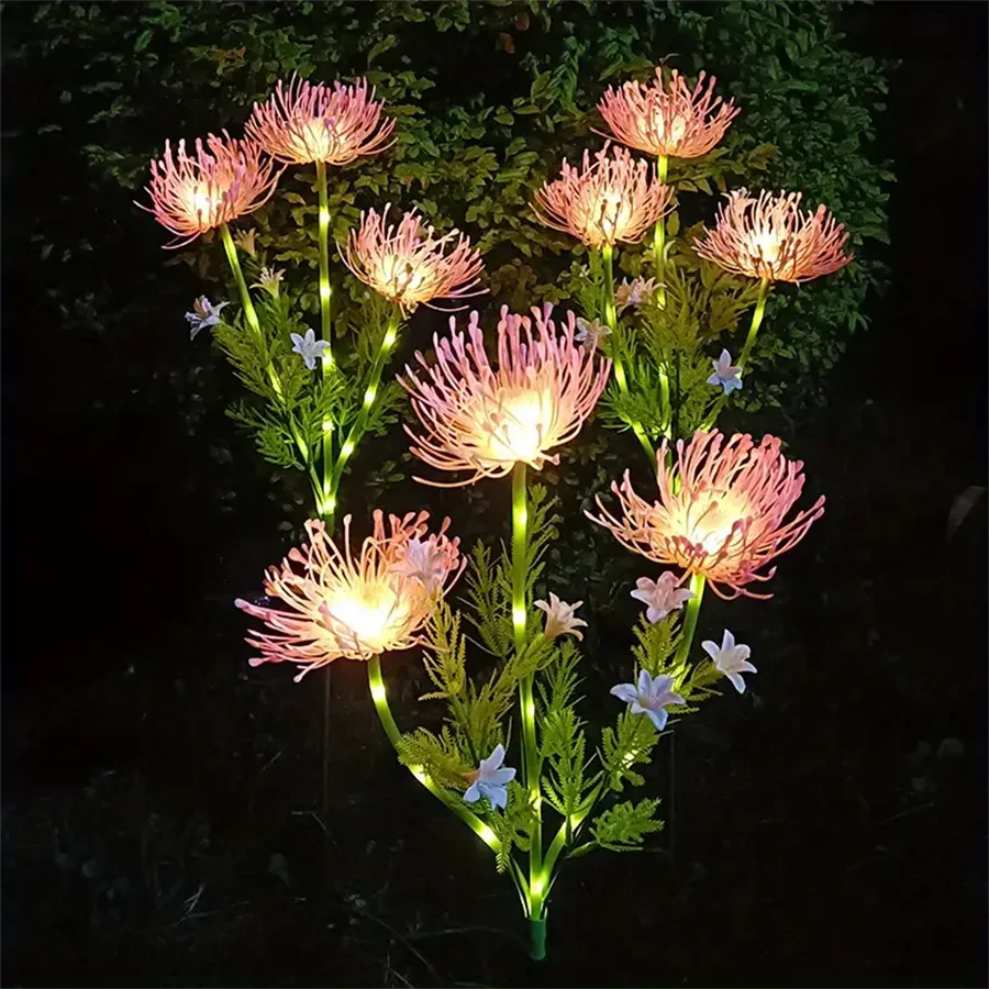Solar Flower Lights Outdoor Waterproof Solar Garden Lighting For Garden Pathway Courtyard Decoartion
