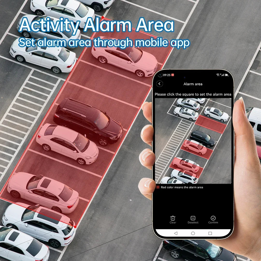 Wireless WiFi Solar Camera Three Lens Three Screen 4G Sim Card Solar Cam Human Detection Outdoor Solar Surveillance V380
