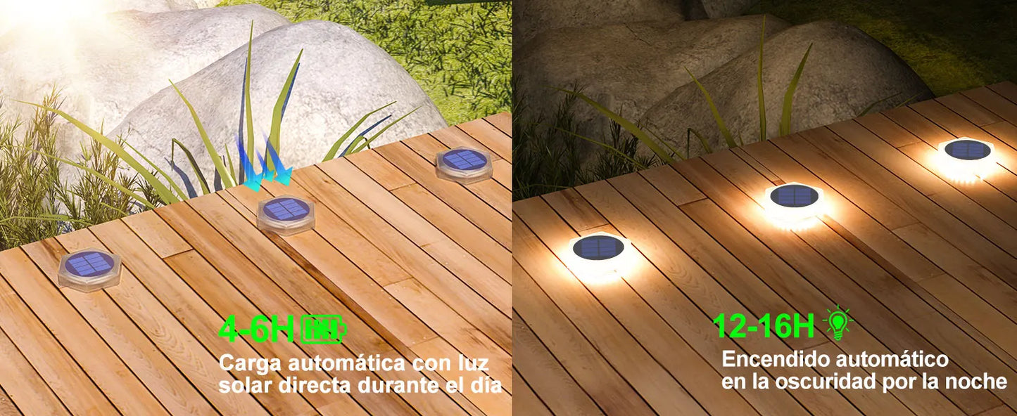 Solar Lights Outdoor Solar Garden Step Lighting Waterproof For Stairs Patio Pathway Yard Fence Wall Lamp Christmas Decoration