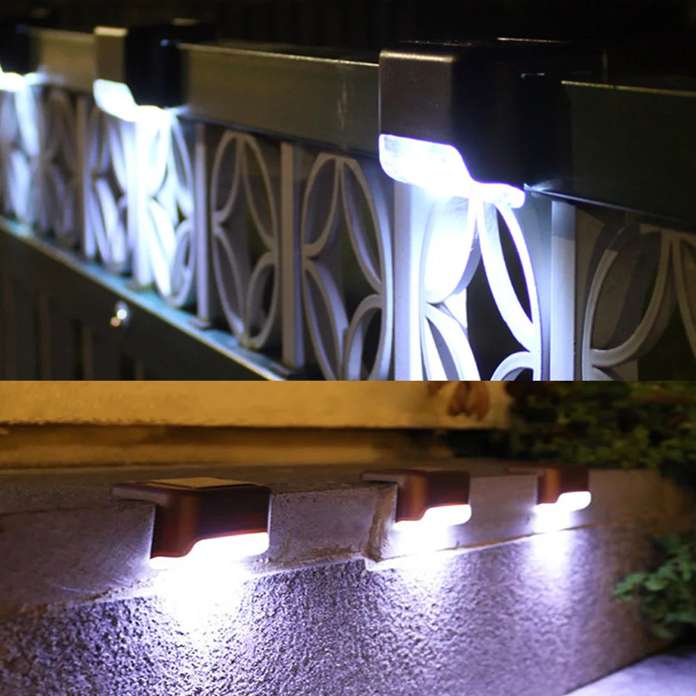 4-32 Pack LED Solar Step Lamp Path Stair Outdoor Garden Lights Waterproof Balcony Light Decoration for Patio Stair Fence Light 