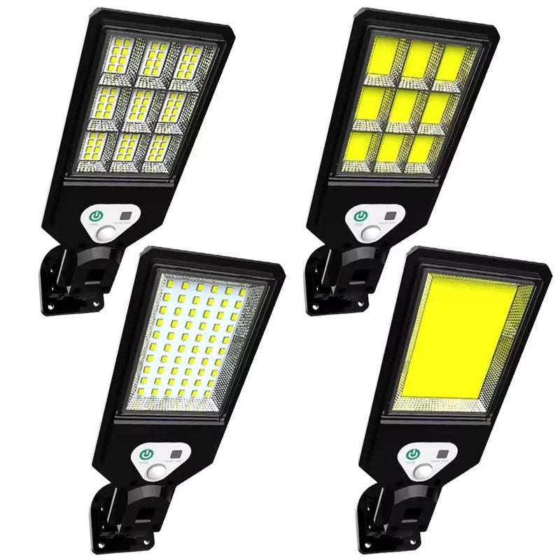 Solar Street Lights Outdoor Wireless Solar Security Wall Light Motion Sensor with 3 Lighting Modes for Porch Gutter Barn Garden