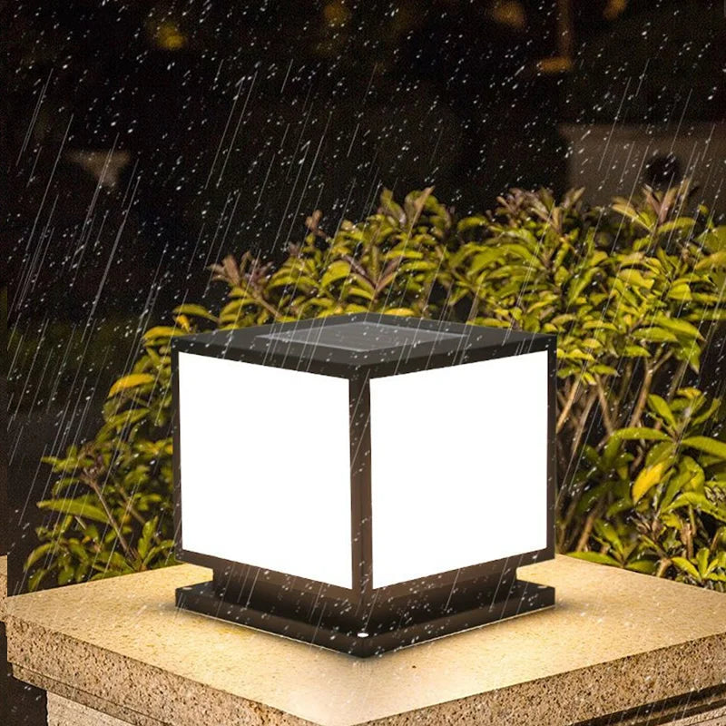 Solar Column Light Garden Solar Lamps Waterproof LED Solar Pillar Light Timed Remote Control LED Outdoor Lighting Courtyard Lamp