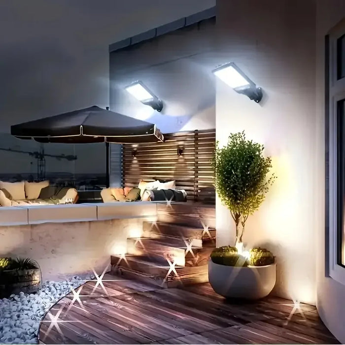 400000LM Solar LED Lights Outdoor With 3 Mode Waterproof Motion Sensor Security Lighting Wall Street Lamp for Garden Patio Path