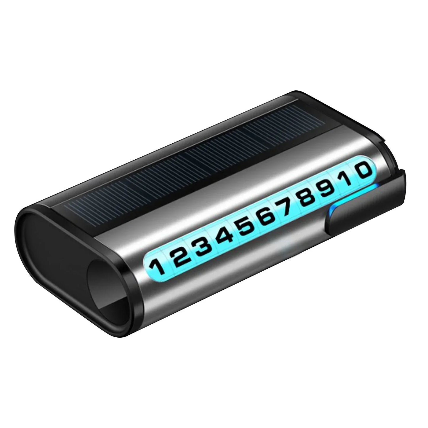 Solar Charging Car Parking Number Plate Luminous Auto Parking Card Temporary Stop Phone Number Card for Car Decoration Accessory