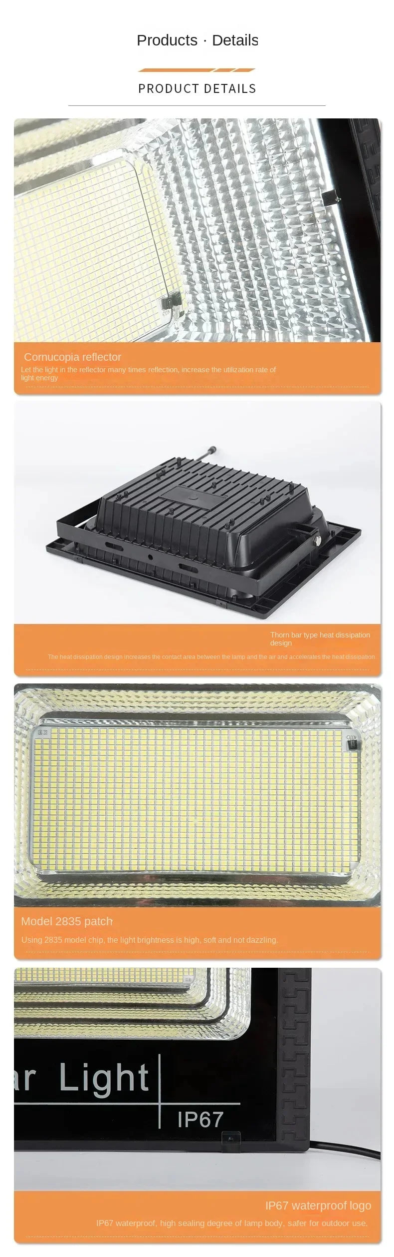 30W/60W/100W200W Solar Flood Lights Remote Control Powered Spotlight Outdoor Waterproof IP67 Villa Street Lamp Adjustable Angle