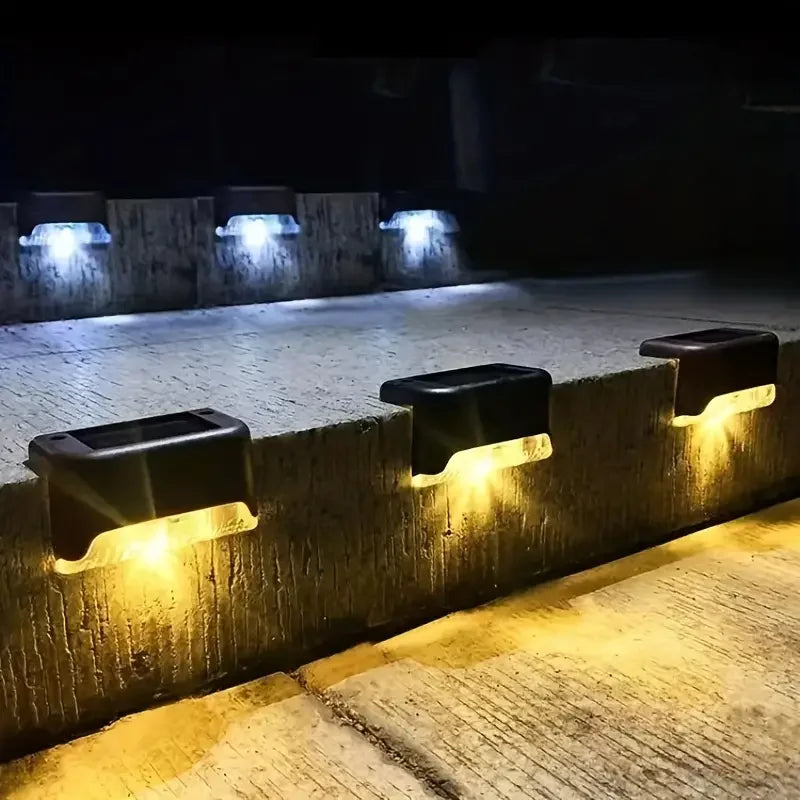 16 Packs of Solar Deck Lights for Outdoor, Solar Step Lights, Waterproof, Led Solar Lights for Outdoor Deckers, Stairs, Fences, Courtyard Flower Beds and Terraces