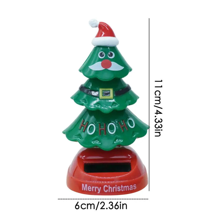 New Arrival Christmas Car Ornament 2024 Solar Dancing Christmas Tree Novelty Moving Christmas Tree For Car Dashboard