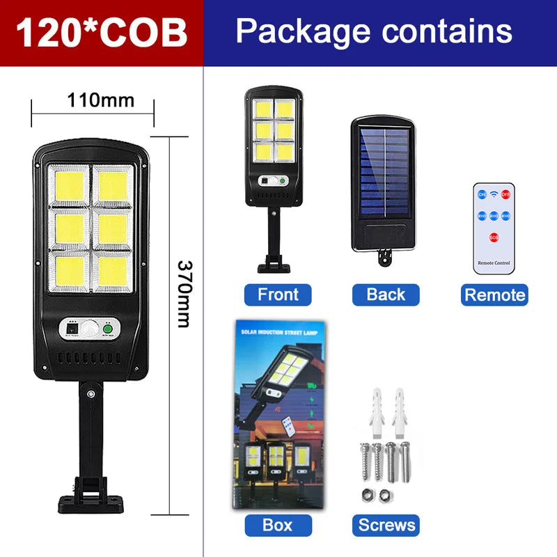 10000 Watts Solar Street Lights Outdoor 30000mAH 1000000 Lumens Motion Sensor Solar Lamp Waterproof Security Lighting for Garden