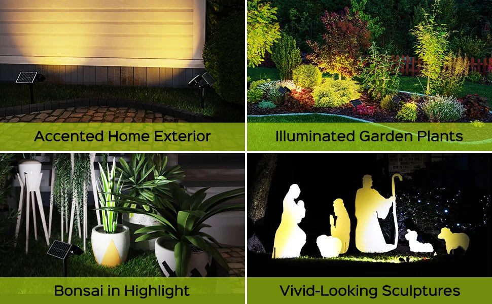 84-LED Solar Spotlight 5 Lighting Modes 360° Adjustable IP65 Waterproof Super Bright Night Solar Spotlight Suitable for patio