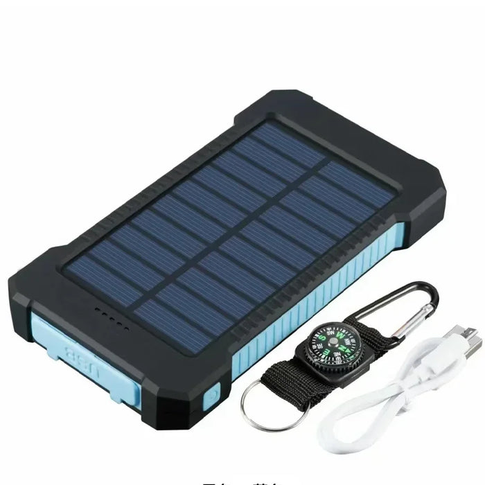 Fast Charging 20000mAh Portable Solar Power Bank External BatteryWaterproof Powerbank with SOS Flashlight Poverbank for Xiaomi