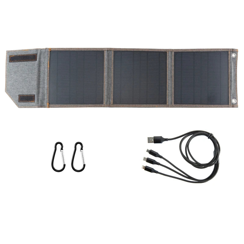 5V 20W 30W Portable Foldable Solar Panel Waterproof for Cell Phone Power Bank Battery Charger Outdoor Camping Tourism Fishing