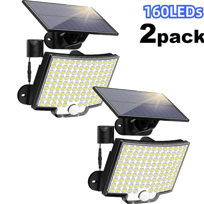 Solar Lights Outdoor with Lights Reflector and 3 Lighting Modes Solar Motion Sensor Wall Lights IP65 Waterproof for Garden Yard