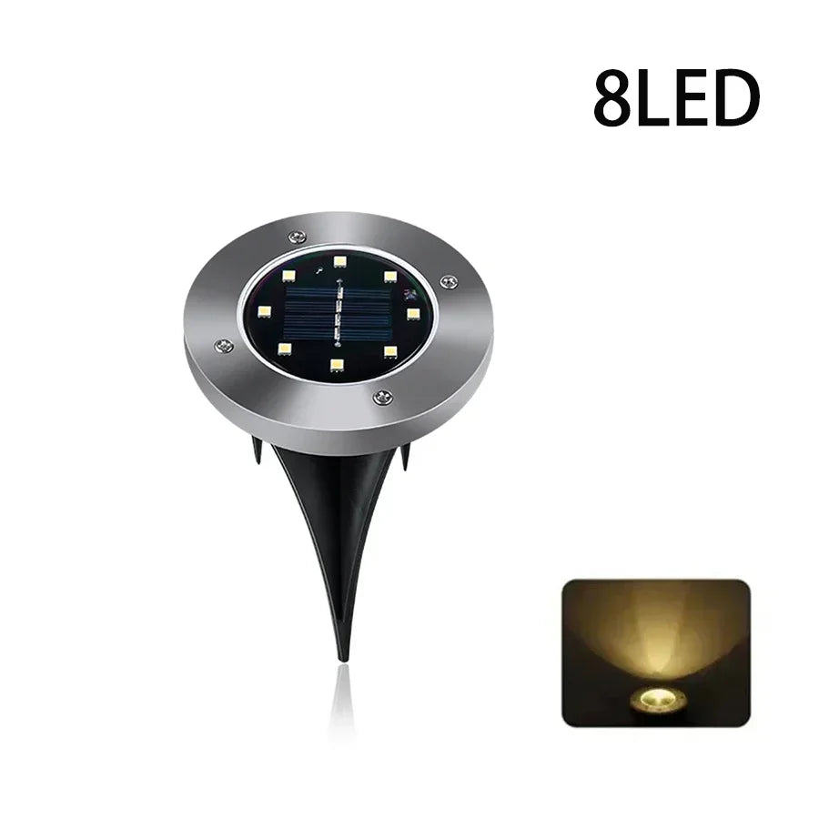 Outdoor Solar Ground Light Waterproof Garden In-ground Pathway Light Solar Landscape Light for Lawn Yard Deck Patio Walkway