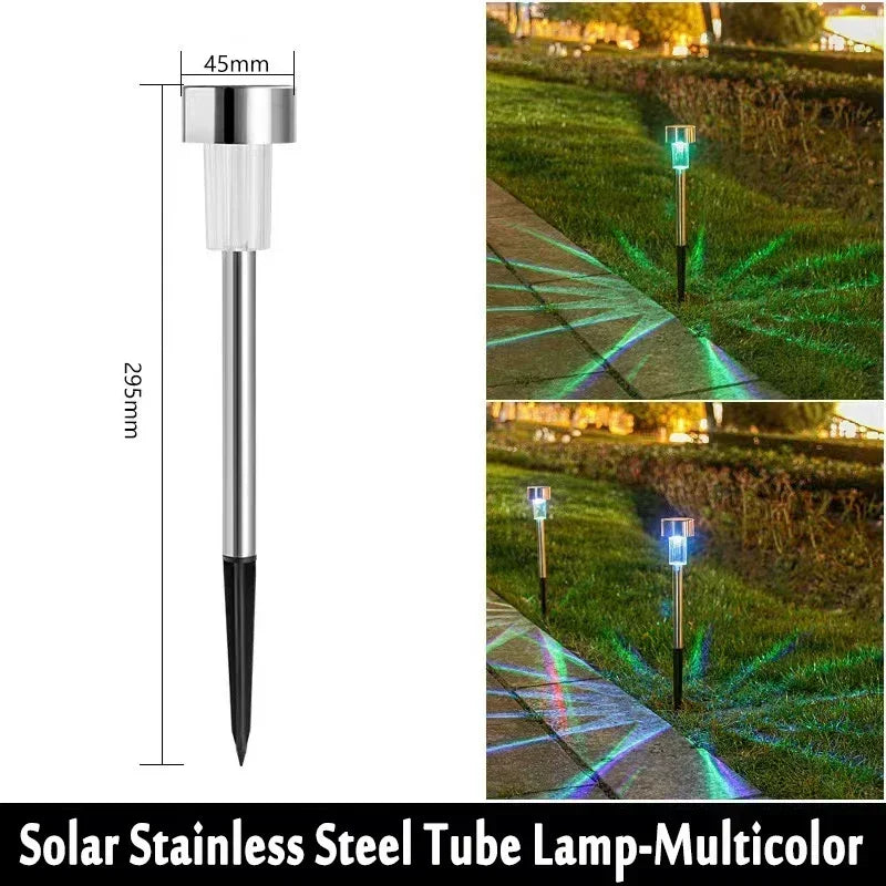LED Solar Pathway Lawn Lights Outdoor IP65 Waterproof Lantern Decoration Lamps for Garden Walkway Path Driveway Patio Yard Lawn