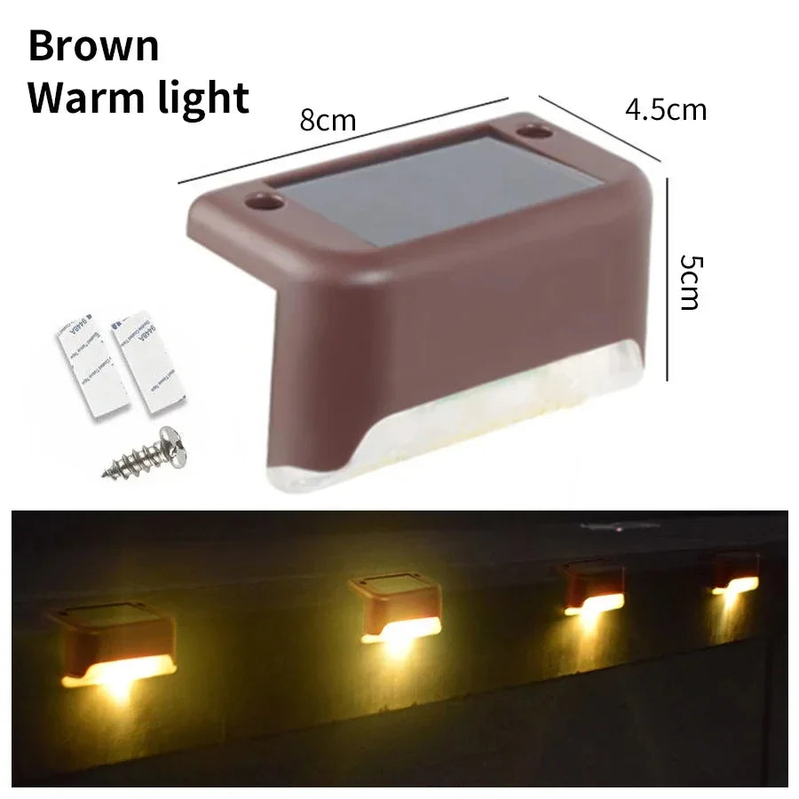 1/4/8/pcs Solar Deck Lights Outdoor Waterproof LED Fence Lights Garden Decor Solar Lamp for Stairs Railing Yard Patio Pathway