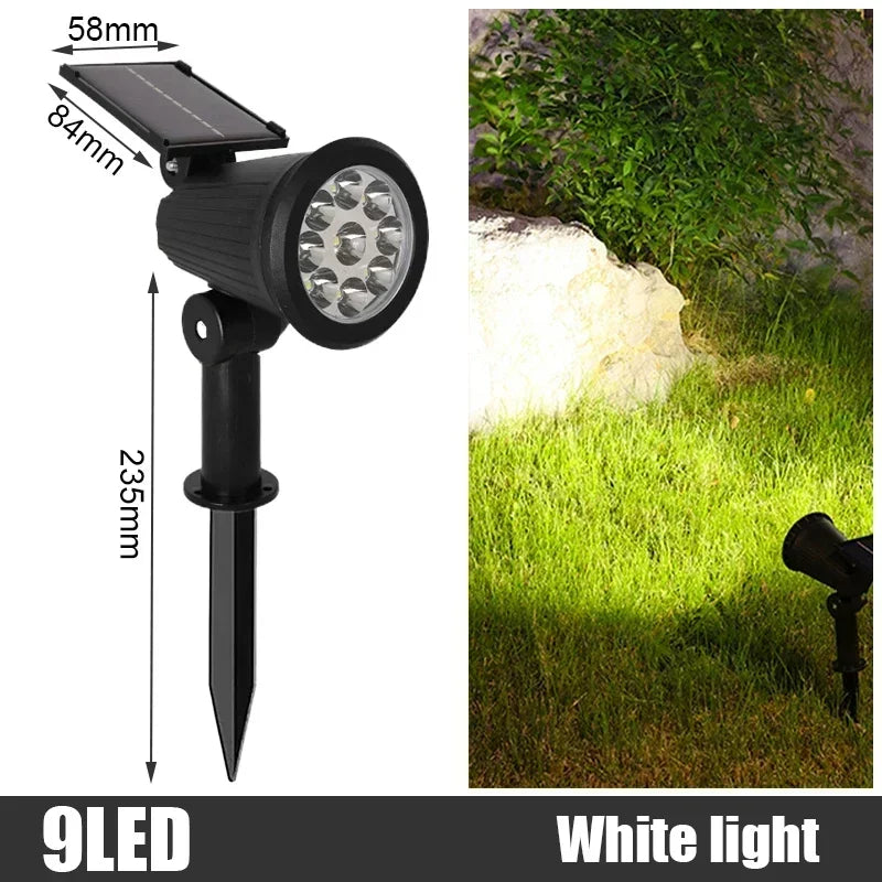 Solar Pathway Lights Outdoor Waterproof Bright Monocrystalline Silicon Garden Decora Light LED Landscape Lamp for Yard Fenced