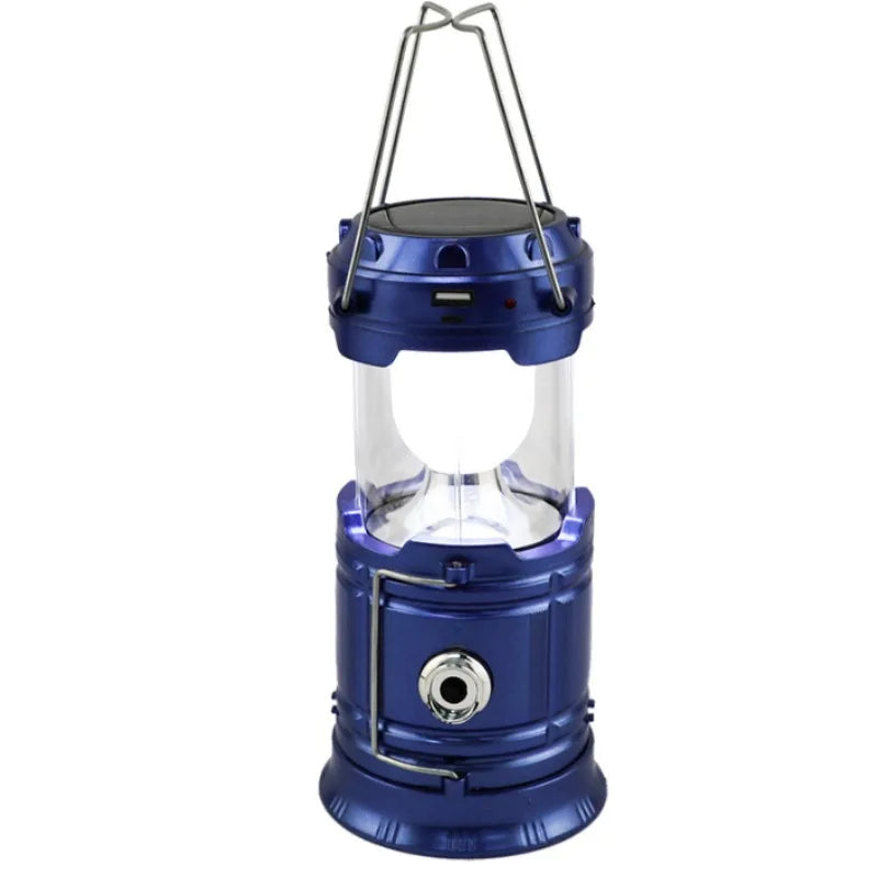Powerful Solar LED Camping Lantern Outdoor Camp Tent Lamp USB Rechargeable Portable Emergency Lights Stretch Hang Lantern