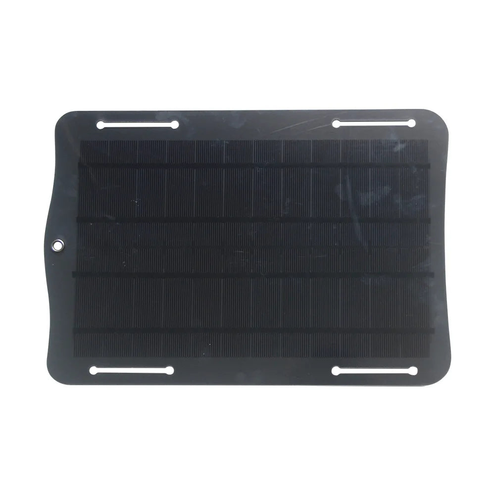 10W 5V Solar Panel Power Bank Charger Portable Phone Charger for Outdoor Emergency Solar Battery Panel Kit with USB Output Black