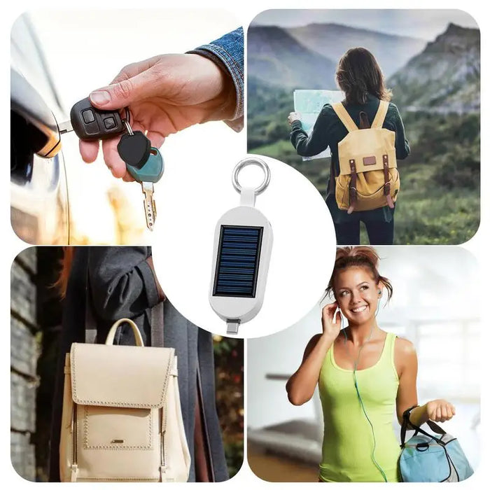 Solar Power Bank Pocket Power Bank Solar Keychain Charger Fast Charging Wireless Charger Portable External Power Bank Keychain